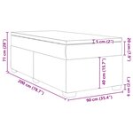 vidaXL Sommier à lattes de lit avec matelas Taupe 90x200 cm Tissu