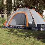 vidaXL Tente de camping 5 personnes gris libération rapide