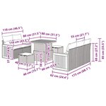 vidaXL Ensemble de canapé de jardin 8 Pièces Gris 80 x 80 x 71 cm