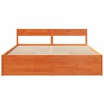 vidaXL Cadre de lit sans matelas cire marron 180x200cm bois pin massif