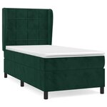 vidaXL Sommier à lattes de lit avec matelas Vert foncé 90x190 cm