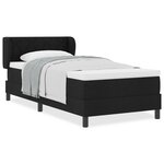 Lit box spring vidaXL avec matelas Noir 90x190 cm Tissu