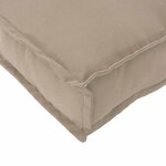 vidaXL Coussin pour dossier de palette Taupe 120 x 40 x 12 cm