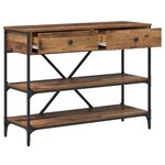 vidaXL Table console Bois ancien 100x34.5x75 cm Bois d'ingénierie