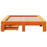 vidaXL Cadre de lit sans matelas cire marron 120x190cm bois pin massif