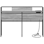 vidaXL Tête de lit de rangement Sonoma gris 135 cm Bois d'ingénierie