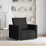 vidaXL Canapé-lit escamotable simple Noir 90 x 165 x 87 cm tissu