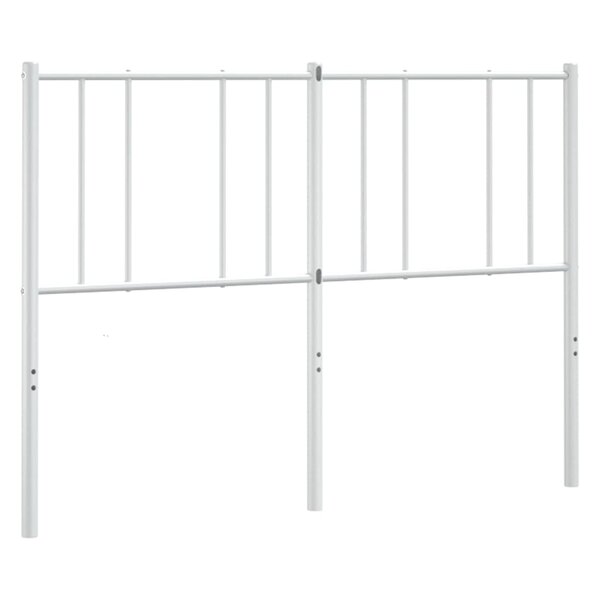 vidaXL Tête de lit de remplacement métal blanc 120 cm