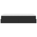 vidaXL Cadre de lit ottoman avec matelas noir 80x200 cm similicuir