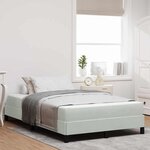 vidaXL Lit boxspring avec matelas Gris clair 120 x 200 cm Velours