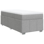 vidaXL Sommier à lattes de lit avec matelas gris clair 80x200 cm tissu
