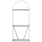 vidaXL Porte-bûches gris clair 80x45x190 cm acier galvanisé