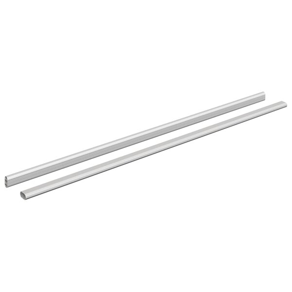 vidaXL Tige de placard 2 Pièces Argenté 764 x 15 x 29 mm