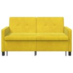 vidaXL Canapé-Lit Jaune Tissu