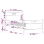 vidaXL Cadre de lit sans matelas chêne fumé 100x200 cm bois ingénierie