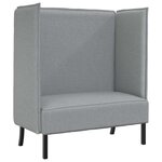 vidaXL Canapé à Haut Dossier Gris clair 109 x 56 x 121 cm tissu