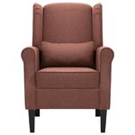 vidaXL Fauteuil marron tissu