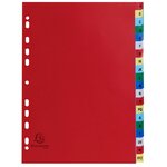 Intercalaires Imprimés Alphabétiques Pp Couleurs 12/100 Az - A4 - Couleurs Assorties - Exacompta