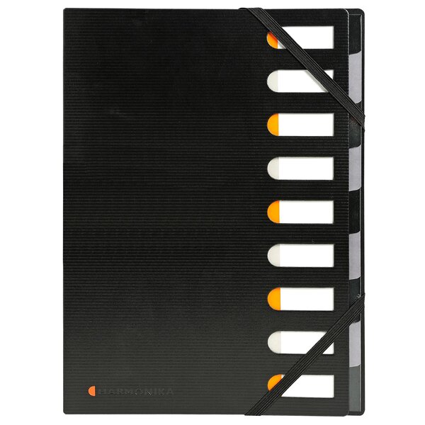 Trieur Rigide Harmonika® Exactive® Dos Extensible 9 Compartiments - Noir - X 5 - Exacompta