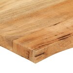 vidaXL Dessus de table 120x60x2 5 cm bord vivant bois massif manguier