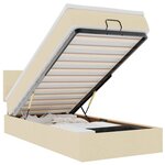 vidaXL Lit ottoman avec matelas crème 90x200 cm tissu