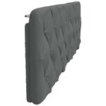 vidaXL Coussin de tête de lit gris foncé 180 cm tissu