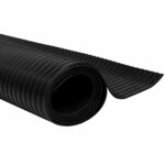 vidaXL Tapis de sol Noir 1 x 2 m Caoutchouc