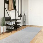 vidaXL Tapis doux à poils moyens et lavable HUARTE Gris 400 x 80 cm
