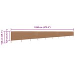 vidaXL Paravent 9 panneaux Tissu 1200 x 120 cm Taupe