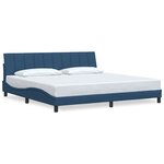 vidaXL Cadre de lit sans matelas Hanko bleu 200x200 cm tissu