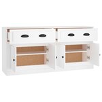 vidaXL Buffets 2 Pièces blanc bois d'ingénierie