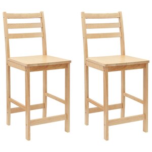 vidaXL Chaises de salle à manger 2 Pièces Naturel 40 x 47 5 x 99 5 cm