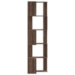 vidaXL Bibliothèque d'angle à 5 niveaux chêne marron bois d'ingénierie