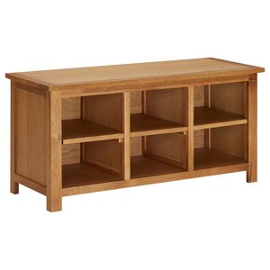 vidaXL Étagère à chaussures 90x37x45 cm Bois de chêne solide