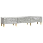 vidaXL Meuble TV 147 x 34 5 x 30 cm Gris béton Bois d'ingénierie