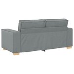 vidaXL Canapé 2 places Gris clair 140 cm Tissu