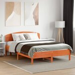 vidaXL Tête de lit cire marron 135 cm bois massif de pin