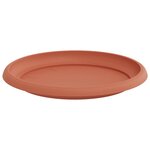 vidaXL Plateau à fleurs rond 24 Pièces Rouge brique Ø 23 5 x 2 5 cm
