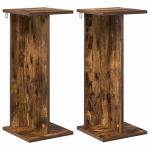 vidaXL Support de Plante 2 pièces Chêne fumé 25 x 25 5 x 60 5 cm