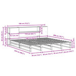 vidaXL Lit bibliothèque sans matelas blanc 180x200 cm bois massif