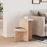 vidaXL Table d'appoint Naturel 50 x 40 x 50 cm Bois massif en pin