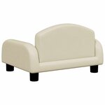 vidaXL Canapé pour enfants crème 50x40x30 cm similicuir