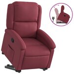 vidaXL Fauteuil inclinable rouge bordeaux tissu