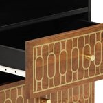 vidaXL Table de chevet 50x33x62 cm bois de manguier massif