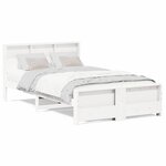 vidaXL Cadre de lit Blanc 120 x 200 cm Bois massif en pin