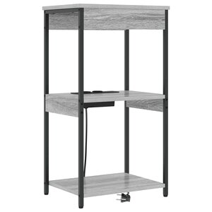 vidaXL Cabinet de chevet Gris Sonoma 41 x 31 x 76 cm Bois d'ingénierie