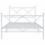 vidaXL Cadre de lit métal avec tête de lit/pied de lit blanc 100x200cm