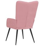 vidaXL Chaise de relaxation Rose Velours
