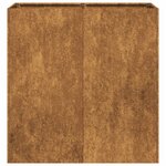 vidaXL Jardinière rouillé 80x40x80 cm acier inoxydable