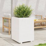 vidaXL Jardinière blanc 50x50x72 5 cm bois de pin massif